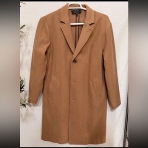 rag & bone Men's Camel Wool Single-Button Pea Coat